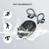 Wireless earbuds and charging case shown with water splashes, implying water resistance. Produktbild-Vorschau