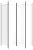 vidaXL 4-tlg. Paravent Weiß 200x200 cm Stoff Produktbild-Vorschau 4