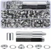 100er Ösenzange Set 10mm Metall Ösen Werkzeug für Stoff Produktbild-Vorschau 1
