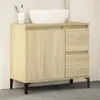 Badschrank Sonoma-Eiche 65x33x60 cm Holzwerkstoff Produktbild-Vorschau 2