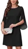 Elegantes Cocktailkleid mit 3/4-Ärmeln und A-Linien-Schnitt Produktbild-Vorschau 4