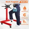 UISEBRT Stojan na motor 570 kg červený, otočný o 360° a Náhled obrázku produktu 3
