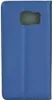 A blue flip case for a smartphone, shown closed. Produktbild-Vorschau
