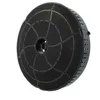 A black circular carbon filter for a kitchen hood, shown at a slight angle against a white background. Produktbild-Vorschau