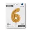 Riesenzahl Folienballon 26"/66cm | Gold Zahl: 6 Produktbild-Vorschau 2