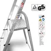 Aluminiowa drabina domowa Rijoka z pokrywą do Podgląd zdjęcia produktu 6