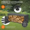 ML-Design Kaminholzregal Innen/Aussen mit Sitzbank, Metall Produktbild-Vorschau 3