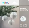 HEYDA sada dekorácií voštinových guličiek biela 3 kusy Náhľad obrázku produktu 1