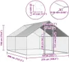 vidaXL Venkovní klec pro kuřata 2,75x4x1,92 m Pozinkovaná Náhled obrázku produktu 5