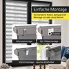 Doppelrollo Fenster ohne Bohren Zevra 90x120cm Hellgrau Produktbild-Vorschau 3