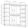 4-türiger Kleiderschrank LUPO 230 cm Eiche Dunin 2 Spiegel Produktbild-Vorschau 9