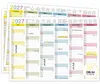 Tafelkalender 2027 Bunt DIN A4 3er Set Halbjahreskalender Produktbild-Vorschau 1