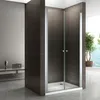 A modern bathroom with a glass shower enclosure. Produktbild-Vorschau