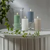 Świeca Led woskowa filarowa FLAMME STRIPE biała 15cm Podgląd zdjęcia produktu 6
