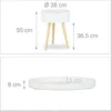 Relaxdays Beistelltisch rund skandinavisches Design, 70er, Produktbild-Vorschau 4