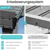 Wandmontierter Pavillon 2,4 x 3 m Grau verzinktes Stahldach Produktbild-Vorschau 5