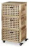 Relaxdays Rollcontainer Holz, 3 Fächer, Produktbild-Vorschau 5