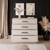 A modern bedroom setting with a dresser, artwork, and decor. Náhled obrázku produktu