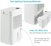 A dehumidifier with its water tank removed and a drainage hose attached. Produktbild-Vorschau