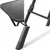 Outdoor Bistrotisch 60x60xH70cm Glas / Metall Dunkelgrau Glastisch Gartentisch Voir les images du produit