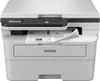 A Brother monochrome laser printer is shown from the front. Produktbild-Vorschau