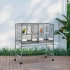 PawHut Cage à oiseaux avec séparation mangeoire et perchoir Voir les images du produit 2