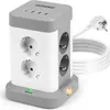 Duronic ET8C Mehrfachsteckdose | Steckdosenwürfel mit 3 USB Produktbild-Vorschau 1