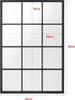 Wandspiegel ’Cupello’ Fensterspiegel 90x60 cm Schwarz, matt Produktbild-Vorschau 3