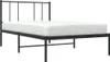 vidaXL Detská posteľ s čelom kovová čierna 90x190 cm Náhľad obrázku produktu 1