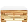 vidaXL Gartenhocker mit Creme Kissen Massivholz Teak -  Produktbild-Vorschau 4