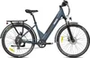 A blue electric bicycle is shown against a white background. Produktbild-Vorschau