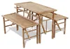vidaXL Pivní stůl se 2 lavicemi 100 cm Bamboo Náhled obrázku produktu 7