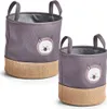 ZELLER PRESENT Aufbewahrungskorb Hase Polyester/Jute grau Produktbild-Vorschau 6