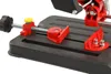 Close-up view of a metal cutting stand base with clamps and a threaded rod. Anteprima dell’immagine prodotto