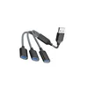 INF 3-Port-USB-Hub-Splitter-Adapter Schwarz Produktbild-Vorschau 3