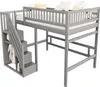 Sweiko posteľ z masívu 140x200, schody s úložnou skriňou, Náhľad obrázku produktu 5