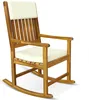 CASARIA® Schaukelstuhl Gartenstuhl Holz Creme 160kg Produktbild-Vorschau 1
