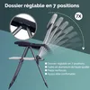 Casaria Set 2 Sedie da Giardino Pieghevoli Regolabili 7 Anteprima dell’immagine prodotto 18