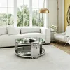 Runder Couchtisch aus Glas, Doppelglas, modern, 80 x 80 x Produktbild-Vorschau 3