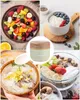 A collage of four images showing different food items and a food container. Produktbild-Vorschau