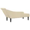 vidaXL Chaiselongue mit Kissen Creme Stoff Produktbild-Vorschau 5