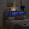 LED-Kopfteil mit Ablagen Artisan-Eiche 180x17x102 cm Produktbild-Vorschau 2
