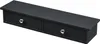 A black wall shelf with two drawers and silver knobs, shown from a diagonal angle against a white background. Produktbild-Vorschau