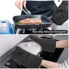 4stk Ofenhandschuhe Topflappen Set 300℃ Silikon Produktbild-Vorschau 4
