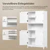 EUGAD Badezimmerschrank, Aufbewahrungsschrank mit 4 Türen Produktbild-Vorschau 6