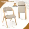 COSTWAY Klappstühle 2er Set, Esszimmerstühle, Küchenstühle Produktbild-Vorschau 3