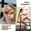 A split image showing a person using a smartwatch and another person exercising. Podgląd zdjęcia produktu