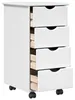 vidaXL Mobile su ruote Bianco 34 x 39 x 65,5 cm Legno Anteprima dell’immagine prodotto 4