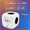 Reagle Multipresa a cubo 3 prese & 4 USB (2x USB-A, 2x Anteprima dell’immagine prodotto 2