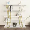 Skye Decor, Adar - Bianco, Oro, Libreria, Bianco, 100% Anteprima dell’immagine prodotto 3